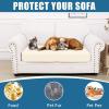 imageSmiry Waterproof Couch Cushion Covers Stretch Washable Sofa Cushion Cover Soft Sofa Slipcover Elastic NonSlip Furniture Protector for Pets Kid Medium MochaBeige