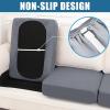 imageSmiry Waterproof Couch Cushion Covers Stretch Washable Sofa Cushion Cover Soft Sofa Slipcover Elastic NonSlip Furniture Protector for Pets Kid Medium MochaDark Grey