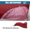 imageSmiry Waterproof Couch Cushion Covers Stretch Washable Sofa Cushion Cover Soft Sofa Slipcover Elastic NonSlip Furniture Protector for Pets Kid Medium MochaWine Red