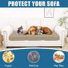 imageSmiry Waterproof Couch Cushion Covers Stretch Washable Sofa Cushion Cover Soft Sofa Slipcover Elastic NonSlip Furniture Protector for Pets Kid Medium MochaKhaki
