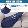 imageSmiry Waterproof Couch Cushion Covers Stretch Washable Sofa Cushion Cover Soft Sofa Slipcover Elastic NonSlip Furniture Protector for Pets Kid Medium MochaNavy