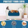 imageSmiry Waterproof Couch Cushion Covers Stretch Washable Sofa Cushion Cover Soft Sofa Slipcover Elastic NonSlip Furniture Protector for Pets Kid Medium MochaDeep Teal