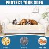 imageSmiry Waterproof Couch Cushion Covers Stretch Washable Sofa Cushion Cover Soft Sofa Slipcover Elastic NonSlip Furniture Protector for Pets Kid Medium MochaBeige