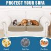 imageSmiry Waterproof Couch Cushion Covers Stretch Washable Sofa Cushion Cover Soft Sofa Slipcover Elastic NonSlip Furniture Protector for Pets Kid Medium MochaKhaki