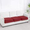 imageSmiry Waterproof Couch Cushion Covers Stretch Washable Sofa Cushion Cover Soft Sofa Slipcover Elastic NonSlip Furniture Protector for Pets Kid Medium MochaWine Red