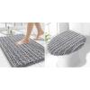 imageSmiry Bathroom Rugs 24x16 and Toilet Lid Cover 175x15 Soft and Absorbent Bath Mat Machine Washable NonSlip Plush Carpet Runner for Tub Shower and Floor Home DecorGrey
