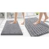 imageSmiry Bathroom Rugs 24x1630X20 Extra Soft Absorbent Shaggy Chenille Bath Mats Machine Washable Dry Quickly NonSlip Plush for Tub Shower and Floor Home Decor Accessories Grey
