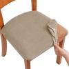 imageSmiry Velvet Seat Covers for Dining Room Chair Set of 4 Stretch Fit Removable Washable Chair Seat Cushion Protector Slipcovers with Ties TealKhaki