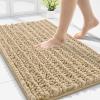 imageSmiry Bathroom Rugs 30X2030X20 Extra Soft Absorbent Shaggy Chenille Bath Mats Machine Washable Dry Quickly NonSlip Plush for Tub Shower and Floor Home Decor Accessories Beige