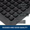 imageSmiry Front Door Mat Outside Entrance Black 295quot x 17quot and Bathroom Rugs Mat Black 30quot x 20quot 2 Item Bundle