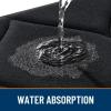 imageSmiry Memory Foam Bath Mat 32x20 Ultra Soft NonSlip Bathroom Rug Plush Water Absorbent Quick Dry and Machine Washable Floor Mat for Shower Tub ampamp Home Decor Navy BlueBlack