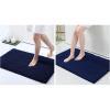 imagesmiry Luxury Chenille Bath Rug Set 2 Piece Extra Soft and Absorbent Shaggy Bathroom Mat Rugs Machine Washable NonSlip Plush Carpet Runner for Tub Showerand Bath Room30x2036quotx24quotNavy Blue