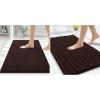 imageSmiry Bathroom Rugs 30x2030x20 Extra Soft and Absorbent Shaggy Bath Mat Machine Washable NonSlip Plush Carpet Runner for Tub Shower and Floor Home Decor Accessories Brown