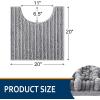 imageSmiry Bathroom Rugs U Shaped 20x20 and Toilet Lid Cover 175x15 Soft and Absorbent Bath Mat Machine Washable NonSlip Plush Carpet Runner for Tub Shower and Floor Home DecorGrey