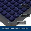 imageSmiry Front Door Mat Outside Entrance Navy Blue 295quot x 17quot and Bathroom Rugs Mat Navy Blue 30quot x 20quot 2 Item Bundle