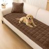 imageSmiry Non Slip Couch Covers for Dogs Fuzzy Pet Couch Covers for 23 Cushion Sofa Pet Friendly Soft Sofa Slipcovers Cushion Furniture Protector Washable Beige 276quot x 59quotBrown