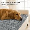 imageSmiry Pet Couch Cover for 3 Cushion Sofa NonSlip Fuzzy Couch Cover for Dogs Washable Thick Soft Sofa Slipcovers Cushion Protector Pet Friendly Grey 276quot x 59quotGrey