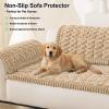 imageSmiry Pet Couch Cover for 3 Cushion Sofa NonSlip Fuzzy Couch Cover for Dogs Washable Thick Soft Sofa Slipcovers Cushion Protector Pet Friendly Grey 276quot x 59quotCamel