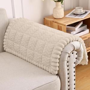 imageSmiry Non Slip Couch Covers for Dogs Fuzzy Pet Couch Covers for 23 Cushion Sofa Pet Friendly Soft Sofa Slipcovers Cushion Furniture Protector Washable Beige 276quot x 59quotApricot