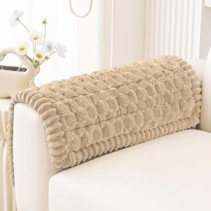 imageSmiry Pet Couch Cover for 3 Cushion Sofa NonSlip Fuzzy Couch Cover for Dogs Washable Thick Soft Sofa Slipcovers Cushion Protector Pet Friendly Grey 276quot x 59quotCamel