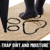imageSmiry Dog Door Mat for Muddy Paws Absorbent Dirt Trapper Non Slip Quick Dry Washable Chenille Mat for Mud Dogs Entry Rug for Indoor and Outdoor 36x24 Inches Coffee and BlackBeige and Black