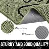 imageSmiry Dog Door Mat for Muddy Paws Absorbent Dirt Trapper Non Slip Quick Dry Washable Chenille Mat for Mud Dogs Entry Rug for Indoor and Outdoor 36x24 Inches Coffee and BlackSage Green and Black