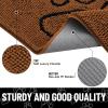 imageSmiry Dog Door Mat for Muddy Paws Absorbent Dirt Trapper Non Slip Quick Dry Washable Chenille Mat for Mud Dogs Entry Rug for Indoor and Outdoor 36x24 Inches Coffee and BlackOchre and Black