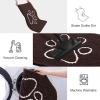 imageSmiry Dog Door Mat for Muddy Paws Absorbent Dirt Trapper Non Slip Quick Dry Washable Chenille Mat for Mud Dogs Entry Rug for Indoor and Outdoor 36x24 Inches Coffee and BlackBrown and White