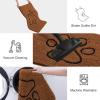 imageSmiry Dog Door Mat for Muddy Paws Absorbent Dirt Trapper Non Slip Quick Dry Washable Chenille Mat for Mud Dogs Entry Rug for Indoor and Outdoor 36x24 Inches Coffee and BlackOchre and Black