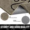 imageSmiry Dog Door Mat for Muddy Paws Absorbent Dirt Trapper Non Slip Quick Dry Washable Chenille Mat for Mud Dogs Entry Rug for Indoor and Outdoor 36x24 Inches Coffee and BlackWarm Taupe and Black