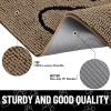 imageSmiry Dog Door Mat for Muddy Paws Absorbent Dirt Trapper Non Slip Quick Dry Washable Chenille Mat for Mud Dogs Entry Rug for Indoor and Outdoor 36x24 Inches Coffee and BlackCamel and Black