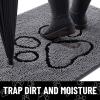 imageSmiry Dog Door Mat for Muddy Paws Absorbent Dirt Trapper Non Slip Quick Dry Washable Chenille Mat for Mud Dogs Entry Rug for Indoor and Outdoor 36x24 Inches Coffee and BlackDark Grey and Black