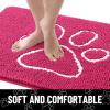 imageSmiry Dog Door Mat for Muddy Paws Absorbent Dirt Trapper Non Slip Quick Dry Washable Chenille Mat for Mud Dogs Entry Rug for Indoor and Outdoor 36x24 Inches Coffee and BlackHot Pink and White