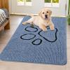 imageSmiry Dog Door Mat for Muddy Paws Absorbent Dirt Trapper Non Slip Quick Dry Washable Chenille Mat for Mud Dogs Entry Rug for Indoor and Outdoor 36x24 Inches Coffee and BlackAiry Blue and Black