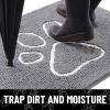 imageSmiry Dog Door Mat for Muddy Paws Absorbent Dirt Trapper Non Slip Quick Dry Washable Chenille Mat for Mud Dogs Entry Rug for Indoor and Outdoor 36x24 Inches Coffee and BlackGrey and White