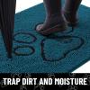 imageSmiry Dog Door Mat for Muddy Paws Absorbent Dirt Trapper Non Slip Quick Dry Washable Chenille Mat for Mud Dogs Entry Rug for Indoor and Outdoor 36x24 Inches Coffee and BlackAtlantic Blue and Black