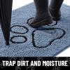 imageSmiry Dog Door Mat for Muddy Paws Absorbent Dirt Trapper Non Slip Quick Dry Washable Chenille Mat for Mud Dogs Entry Rug for Indoor and Outdoor 36x24 Inches Coffee and BlackAiry Blue and Black