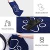 imageSmiry Dog Door Mat for Muddy Paws Absorbent Dirt Trapper Non Slip Quick Dry Washable Chenille Mat for Mud Dogs Entry Rug for Indoor and Outdoor 36x24 Inches Coffee and BlackNavy Blue and White