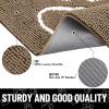 imageSmiry Dog Door Mat for Muddy Paws Absorbent Dirt Trapper Non Slip Quick Dry Washable Chenille Mat for Mud Dogs Entry Rug for Indoor and Outdoor 36x24 Inches Coffee and BlackCamel and Black