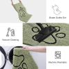 imageSmiry Dog Door Mat for Muddy Paws Absorbent Dirt Trapper Non Slip Quick Dry Washable Chenille Mat for Mud Dogs Entry Rug for Indoor and Outdoor 36x24 Inches Coffee and BlackSage Green and Black