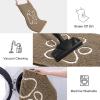 imageSmiry Dog Door Mat for Muddy Paws Absorbent Dirt Trapper Non Slip Quick Dry Washable Chenille Mat for Mud Dogs Entry Rug for Indoor and Outdoor 36x24 Inches Coffee and BlackCamel and Black