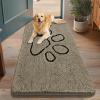 imageSmiry Dog Door Mat for Muddy Paws Absorbent Dirt Trapper Non Slip Quick Dry Washable Chenille Mat for Mud Dogs Entry Rug for Indoor and Outdoor 36x24 Inches Coffee and BlackWarm Taupe and Black