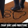 imageSmiry Dog Door Mat for Muddy Paws Absorbent Dirt Trapper Non Slip Quick Dry Washable Chenille Mat for Mud Dogs Entry Rug for Indoor and Outdoor 36x24 Inches Coffee and BlackOchre and Black