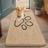 imageSmiry Dog Door Mat for Muddy Paws Absorbent Dirt Trapper Non Slip Quick Dry Washable Chenille Mat for Mud Dogs Entry Rug for Indoor and Outdoor 36x24 Inches Coffee and BlackBeige and Black