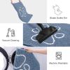 imageSmiry Dog Door Mat for Muddy Paws Absorbent Dirt Trapper Non Slip Quick Dry Washable Chenille Mat for Mud Dogs Entry Rug for Indoor and Outdoor 36x24 Inches Coffee and BlackAiry Blue and White