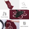 imageSmiry Dog Door Mat for Muddy Paws Absorbent Dirt Trapper Non Slip Quick Dry Washable Chenille Mat for Mud Dogs Entry Rug for Indoor and Outdoor 36x24 Inches Coffee and BlackBurgundy and White