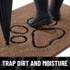 imageSmiry Dog Door Mat for Muddy Paws Absorbent Dirt Trapper Non Slip Quick Dry Washable Chenille Mat for Mud Dogs Entry Rug for Indoor and Outdoor 36x24 Inches Coffee and BlackCoffee and Black