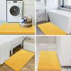 imageSmiry Luxury Chenille Bath Rug Set 2 Piece Extra Soft and Absorbent Shaggy Bathroom Mat Rugs Machine Washable NonSlip Plush Carpet Runner for Tub Shower and Bath Room24x1636x24Yellow
