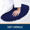 imageSmiry Soft Chenille Bathroom Toilet Lid Cover Stays in Place Rubber Backing Covers Machine Washable 175x15 Fits Most Round Elongated and Oblong Lids Accessories Decor GreyNavy Blue