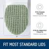 imageSmiry Soft Chenille Bathroom Toilet Lid Cover Stays in Place Rubber Backing Covers Machine Washable 175x15 Fits Most Round Elongated and Oblong Lids Accessories Decor GreySage Green